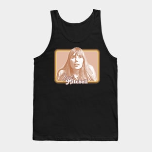 Joni Mitchell // Retro 1970s Style Fan Art Design Tank Top